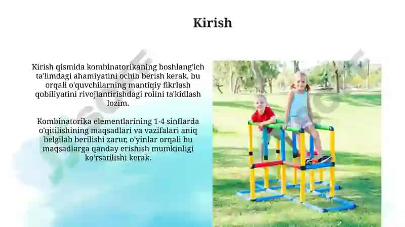 Boshlangʻich talimda kombinatorika elementlariga oid didaktik oʻyinlar toʻplash 3