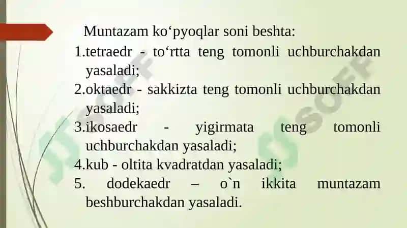 Toʹgʹri chiziq va nuqtaning sirtlarga tegishliligi. 3