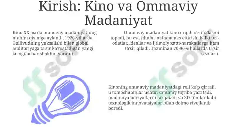 Kino va Ommaviy Madaniyat 3