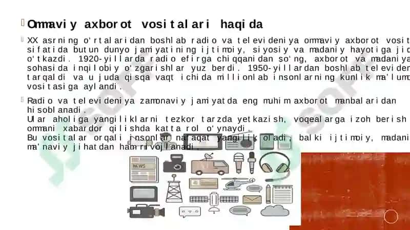 Radio va televideniya-tezkor va ommaviy axborot vositasi sifatida 3