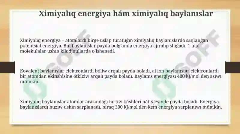 Ximiyalıq energiya 3