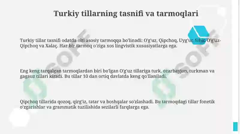 Turkiy tillar tasnifi 3