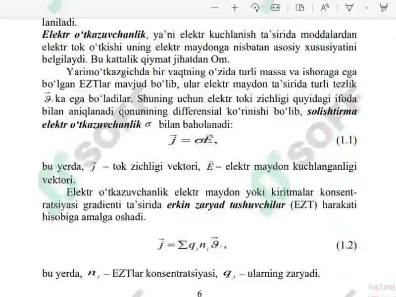 YARIMO‘TKAZGICHLARNING ELЕKTROFIZIK  XUSUSIYATLARI 3