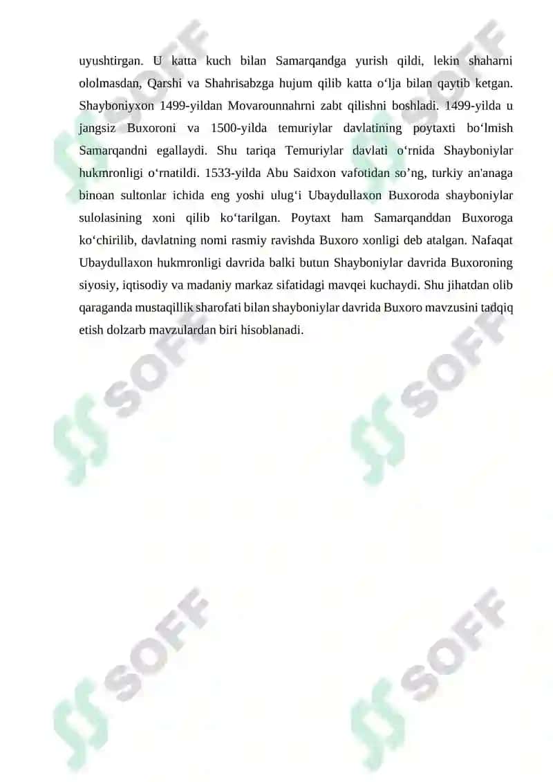 Shayboniylar sulolasida davrida diniy boshqaruv 3