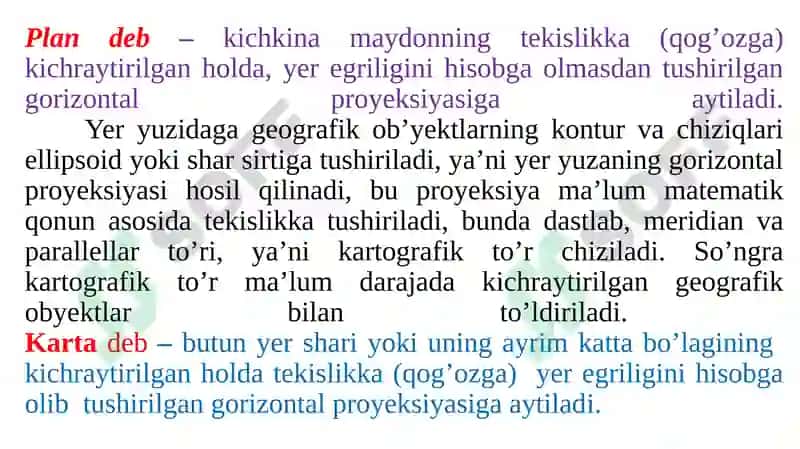 Topografik karta va planlar 3
