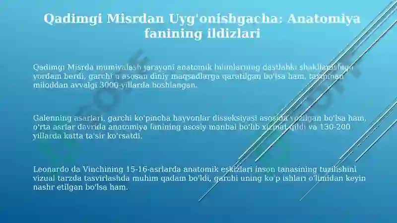 Anatomiyafanining rivojlanishtarixi 3