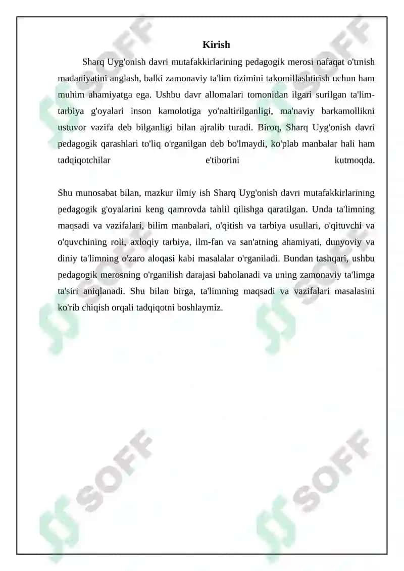 Sharq uygʻonish davri mutafakkirlarining pedagogik gʻoyalari 3