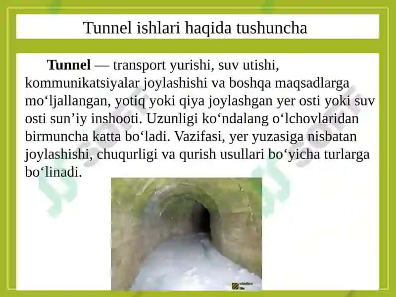 Tunnel ishlari 3