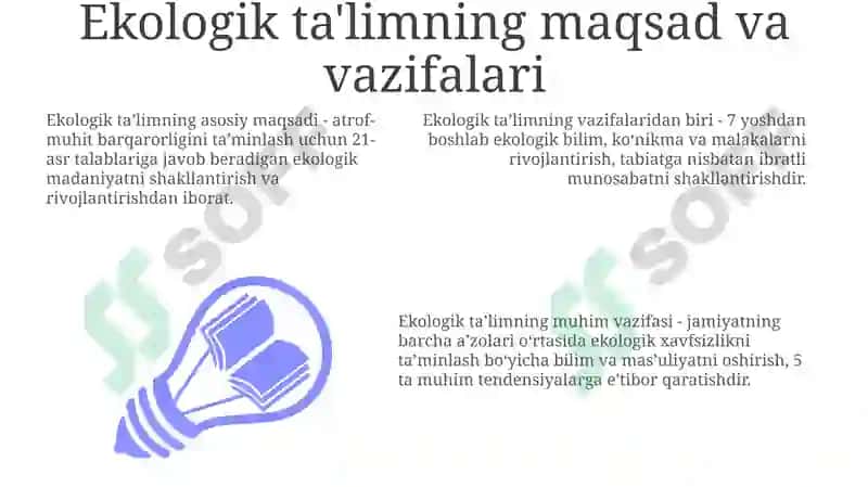 Ekologik ta'lim standartlari 3