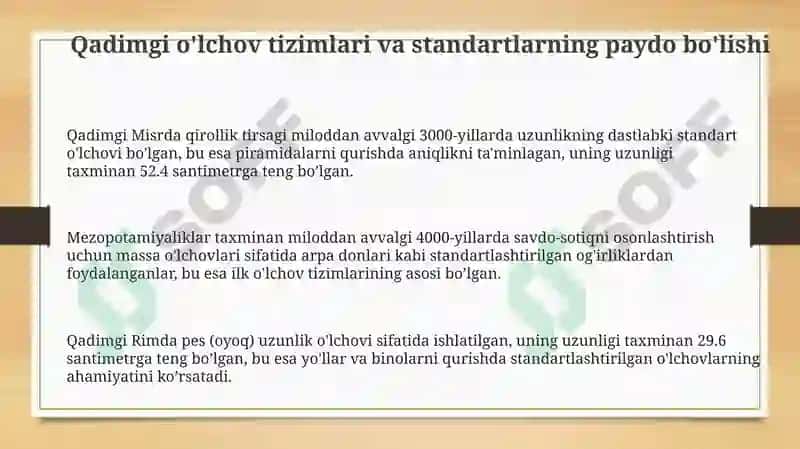 Metrologiya fanining tarixiy rivojlanishi 3