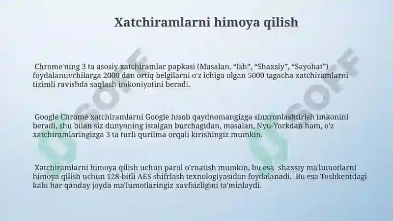 Google Crome brazuri haqida tushunchat 3