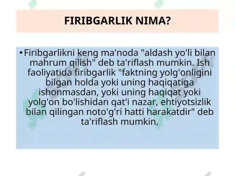 Firibgarlik haqida ta'lim 3