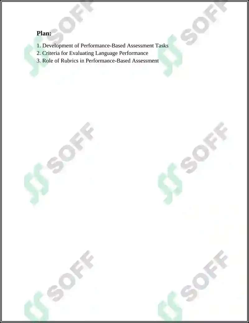 PERFORMANCE-BASED ASSESSMENT IN LANGUAGE LEARNING 3