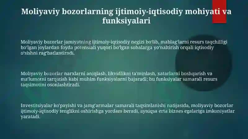 Moliyaviy bozorlar 3