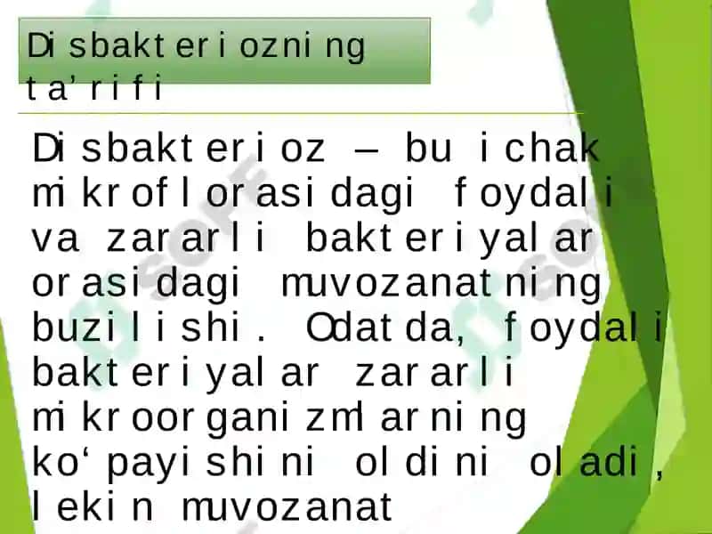 Disbakteriozning ta’rifi 3