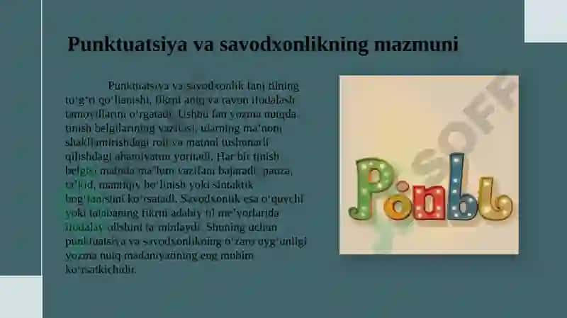 Punktuatsiya va Savodxonlik Fanining O‘rganish Metodlari 3