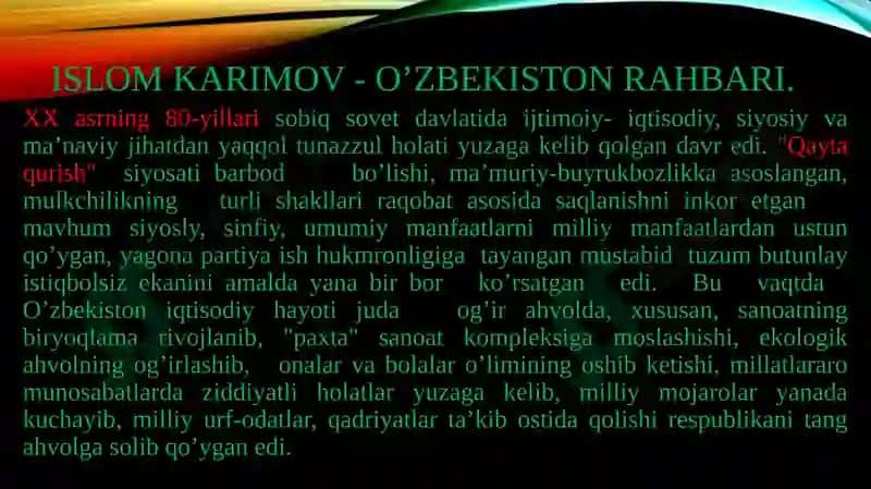 O'zbekiston Mustaqillik Yo'li 3