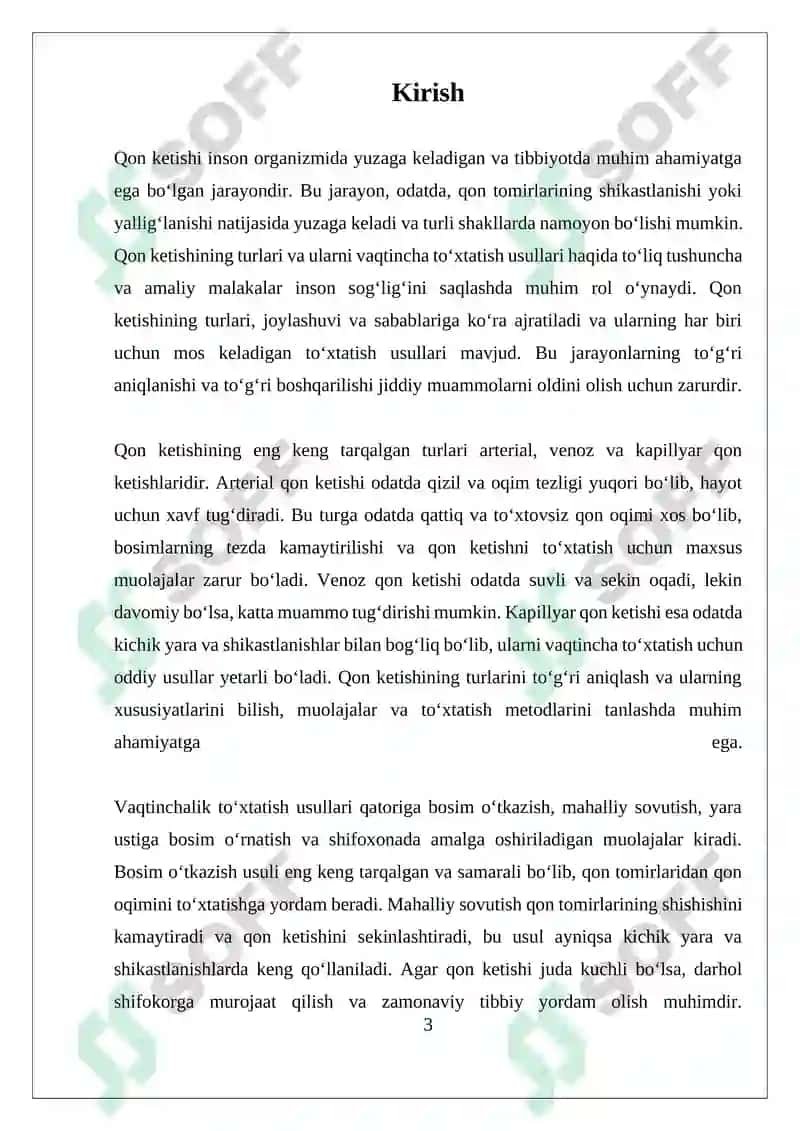 QON KETISHI TURLARI, VAQTINCHA TO’XTATISH USULLARI 3