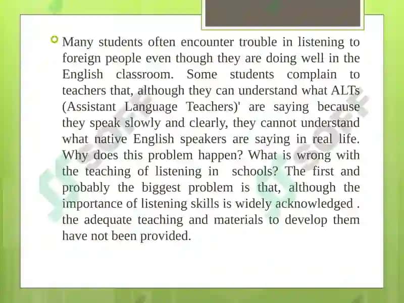 Teaching of Listening in English Classes 3