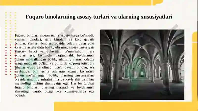 Fuqaro Binolarining Tasnifi va Turlari 3