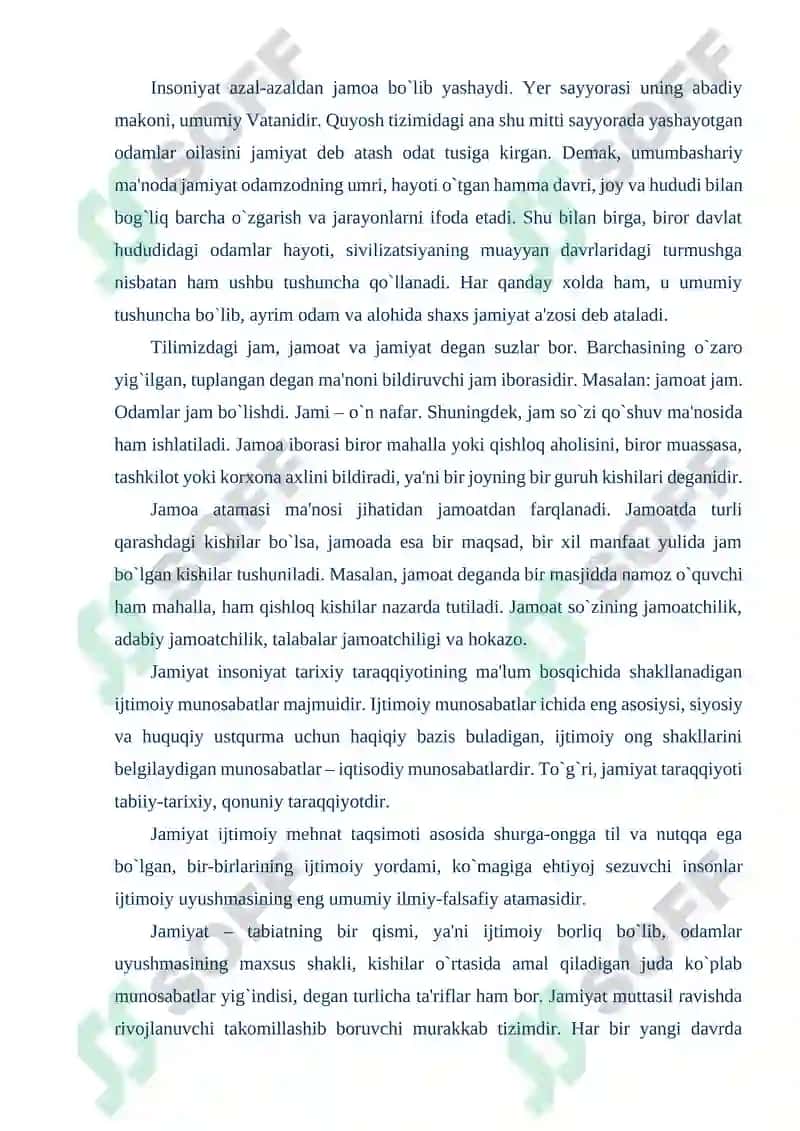 Jamiyat va inson falsafasi 3