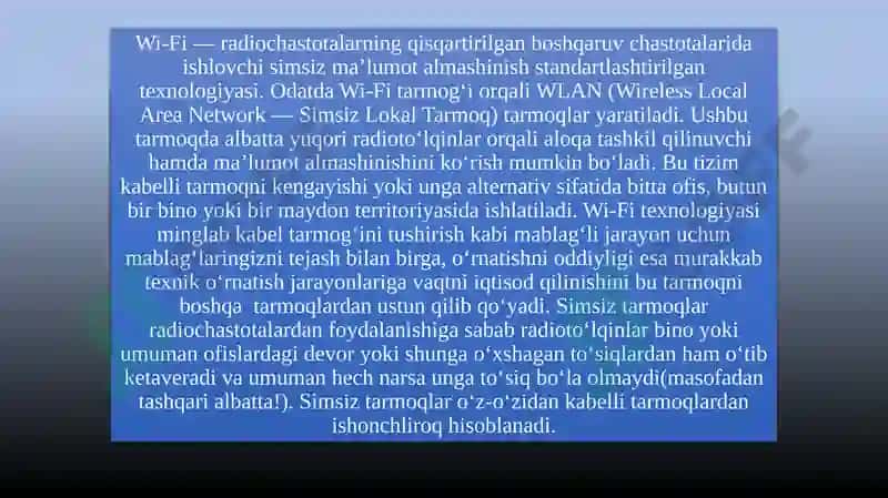 Wi-Fi texnologiyasi 3