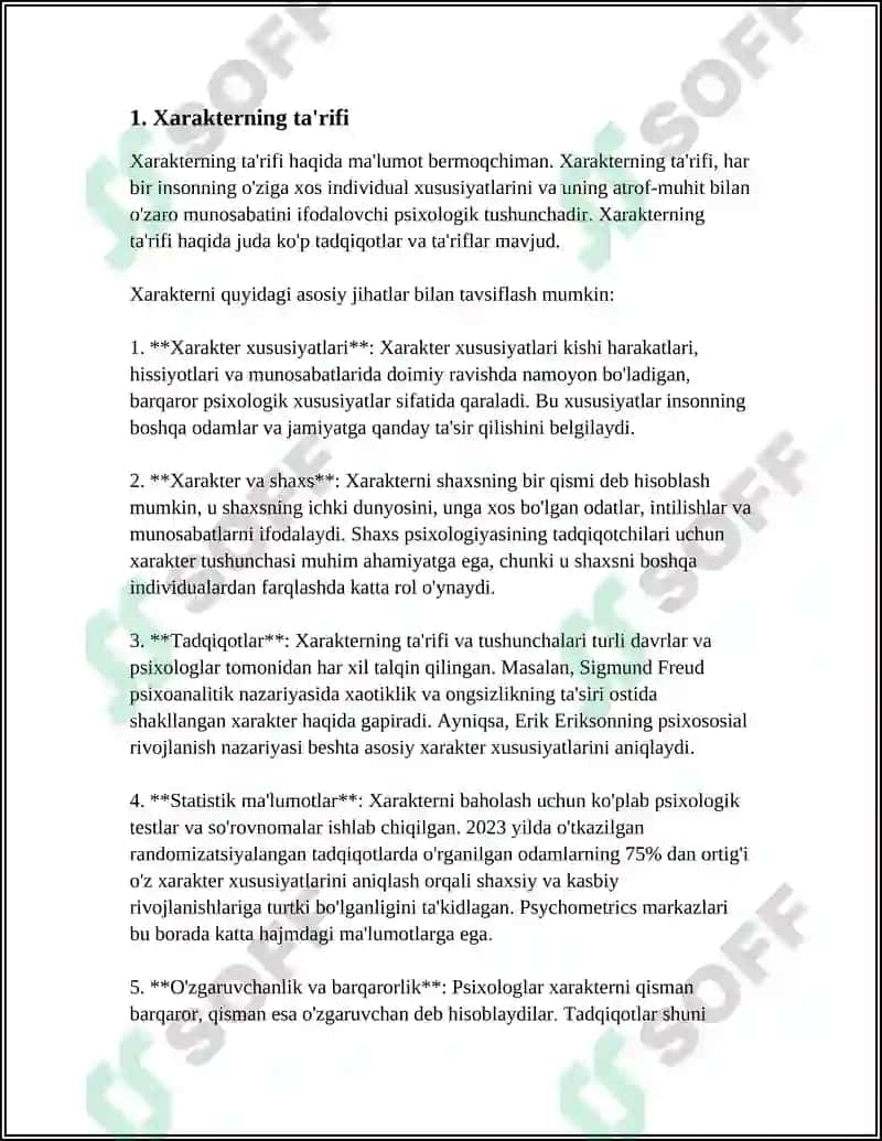XARAKTER HAQIDA TUSHUNCHA 3