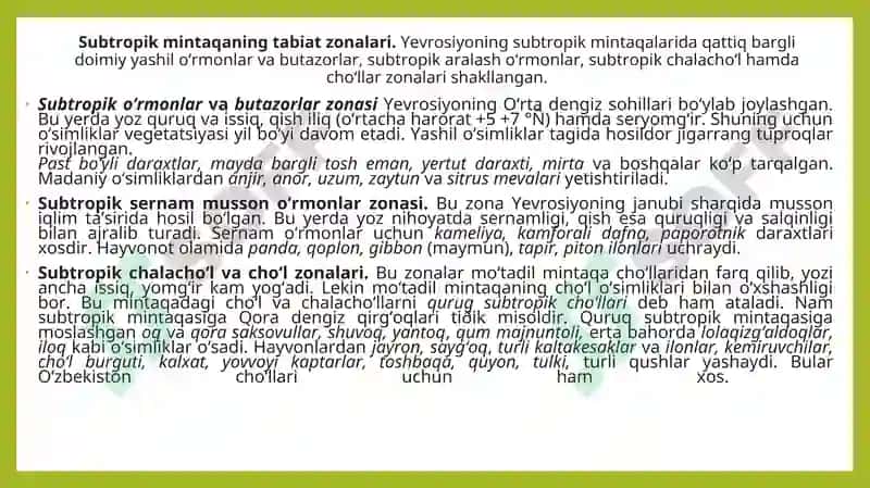 Subtropik mintaqaning tabiat zonalari 3