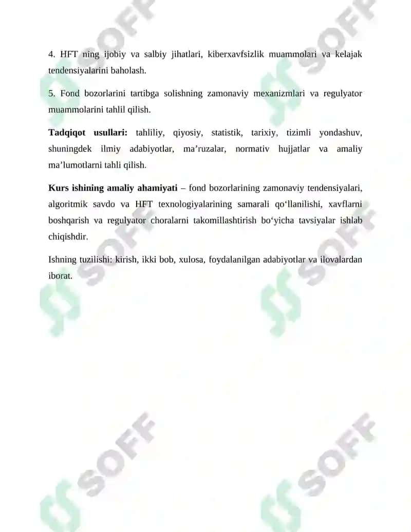 Fond bozorlari Savdolarining Zamonaviy Shakllari 3