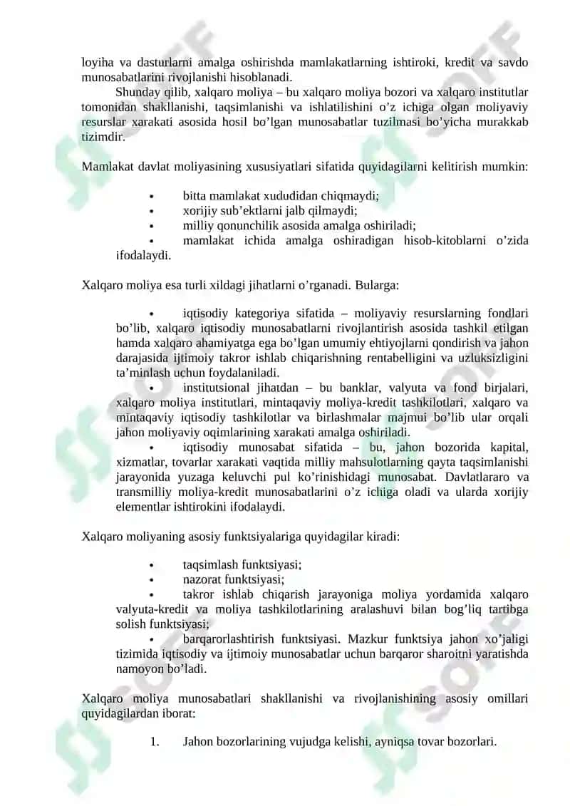 Xalqaro moliya munosabatlari 3