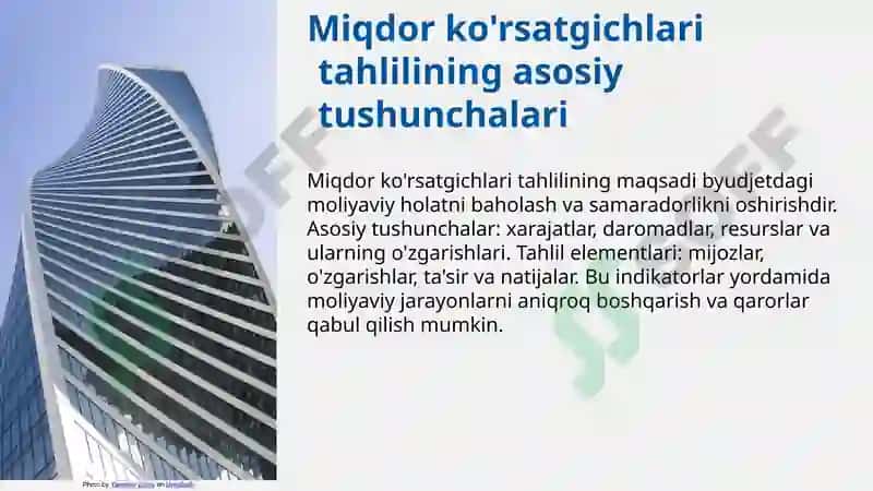 Byudjetlashtirishda miqdor ko'rsatgichlari tahlili 3