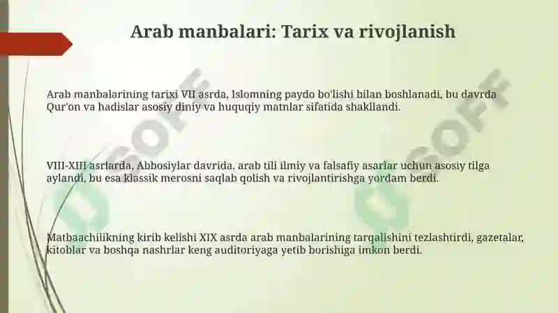 Arab manbalari 3