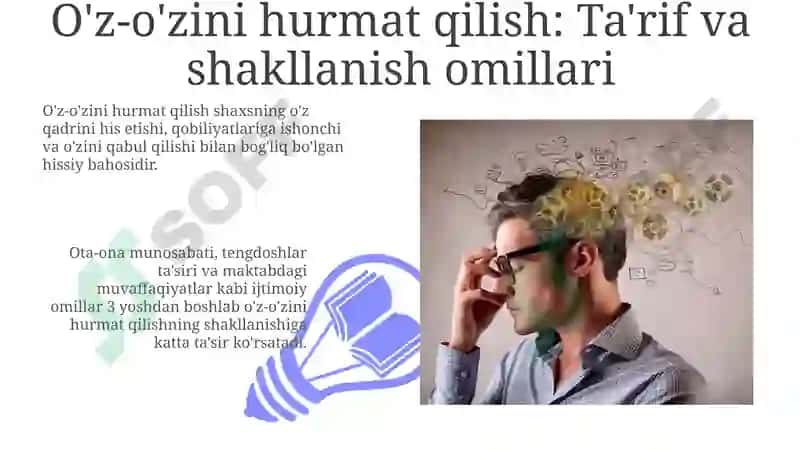 Psixologik o'sish - o'zini qadrlash va o'sish 3