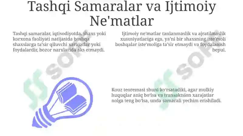 Tashqi Samaralar va Ijtimoiy Ne'matlar 3
