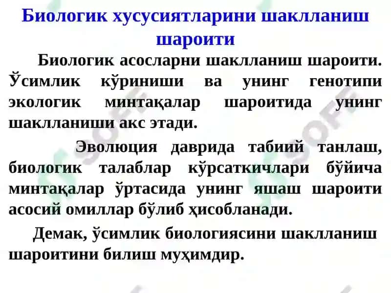 Ўсимликлар биологияси 3