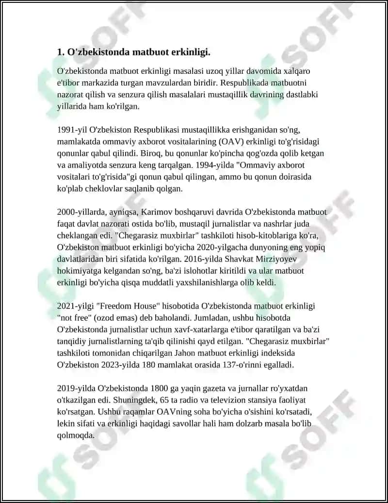 O'zbekistonda matbuot erkinligi 3