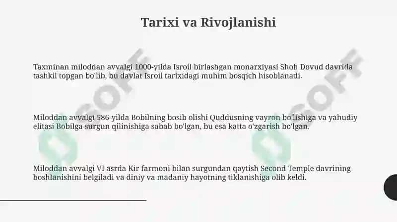 Qadimgi Falastin ( Isroil Yahudiy)davlati 3