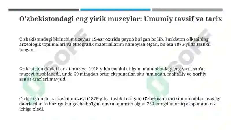 O'zbekistondagi eng yirik muzeylar 3