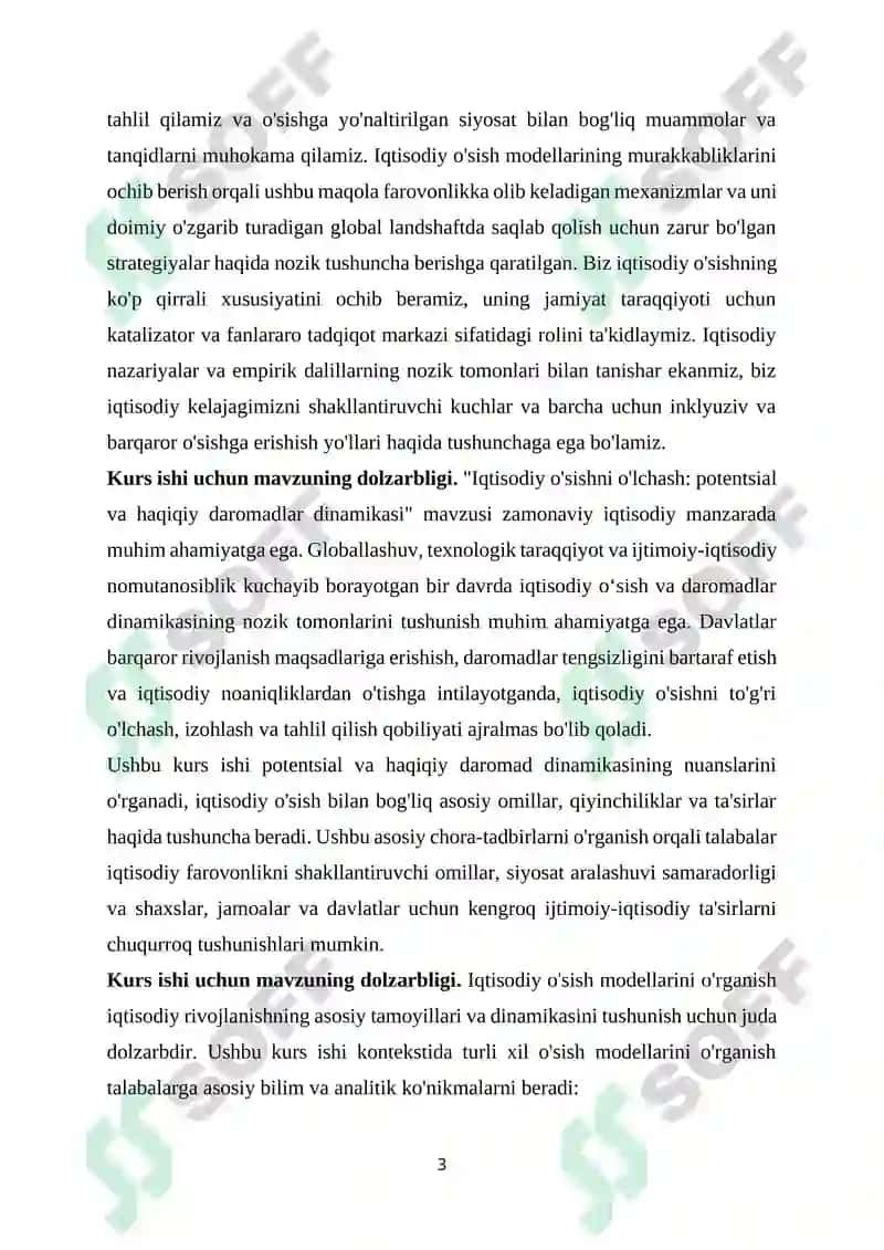 IQTISODIY OʻSISH MODELLARI 3