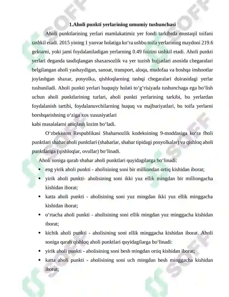 AHOLI PUNKTI YERLARI TUSHUNCHASI VA TURLARI 3