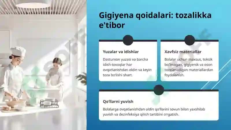 Maktabgacha ta'lim tashkilotida dasturxon bezatish qoidalari 3