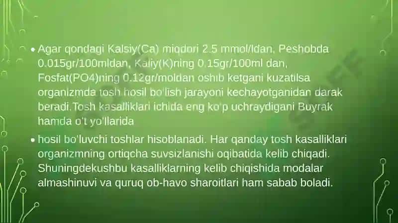 TOSH KASALLIKLARINING KIMYOVIY ASOSLARI 3