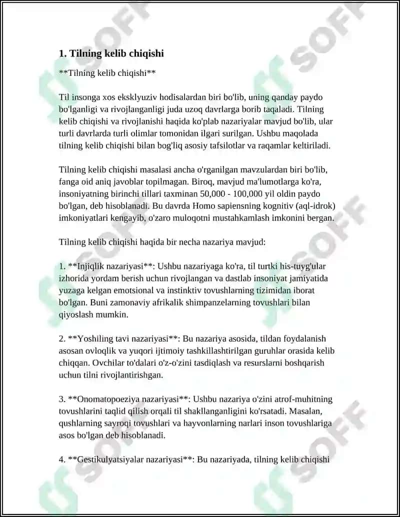 Tilning kelib chiqishi 3