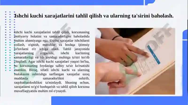 Ishchi kuchi xarajatlarini tahlil qilish 3