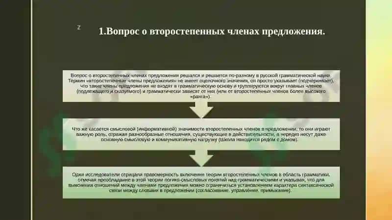 ВТОРОСТЕПЕННЫЕ ЧЛЕНЫ ПРЕДЛОЖЕНИЯ.ТИПОЛОГИЯ ВТОРОСТЕПЕННЫХ ЧЛЕНОВ 3