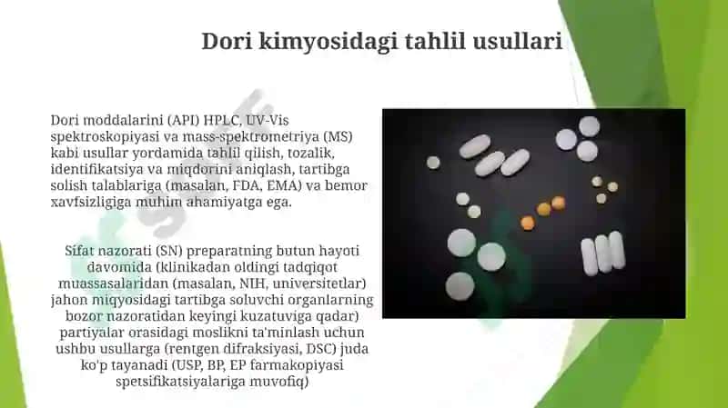 Farmaseftik kimyo moduli mohiyati 3