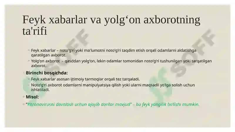 Feyk xabar yoki yolgʻon axborotga qarshi immunitetni shakllantirish 3