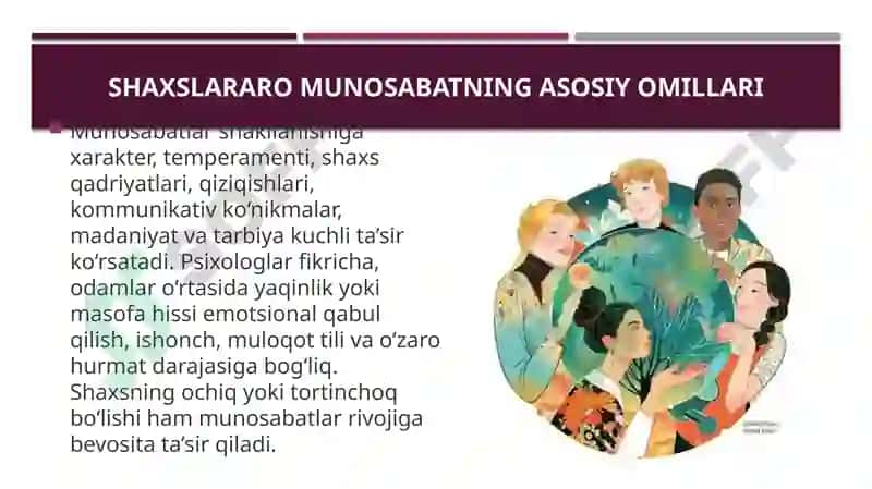 Shaxslararo munosabat 3
