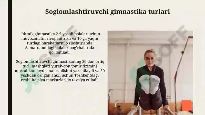 Soglomlashtiruvchi gimnastika turlari 3