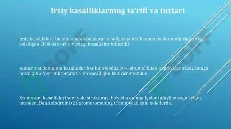 Irsiy kasalliklar 3